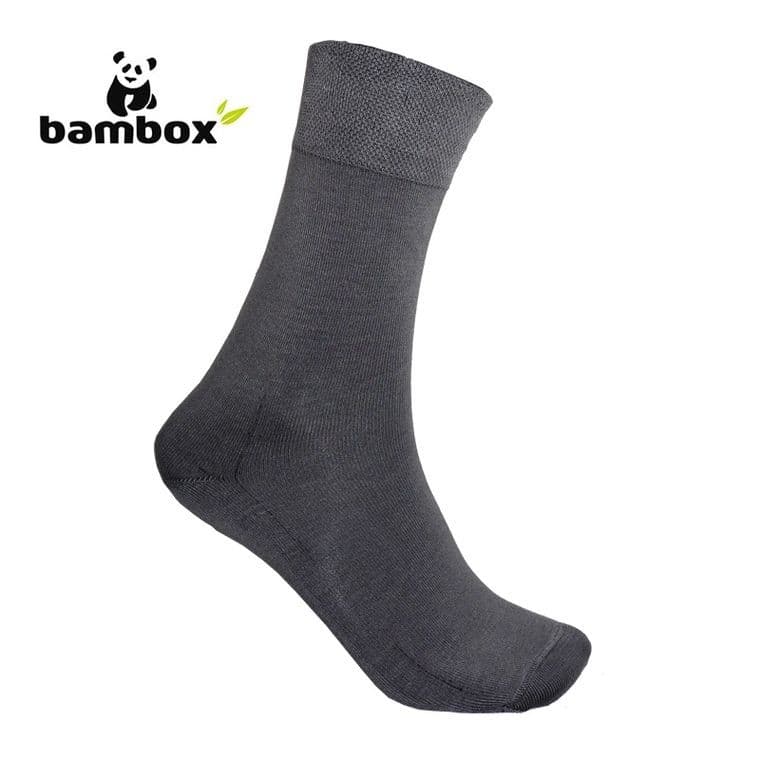 EXTRA BOX - MANAGER luxusní bambusové ponožky Bambox 35-38 tm. šedá 4 páry