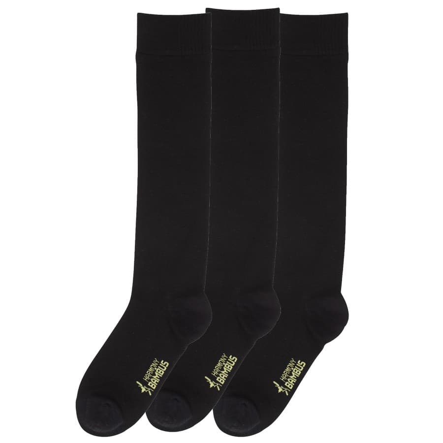 Bambusové hladké pohodlné unisex podkolenky RS 39-42 černá