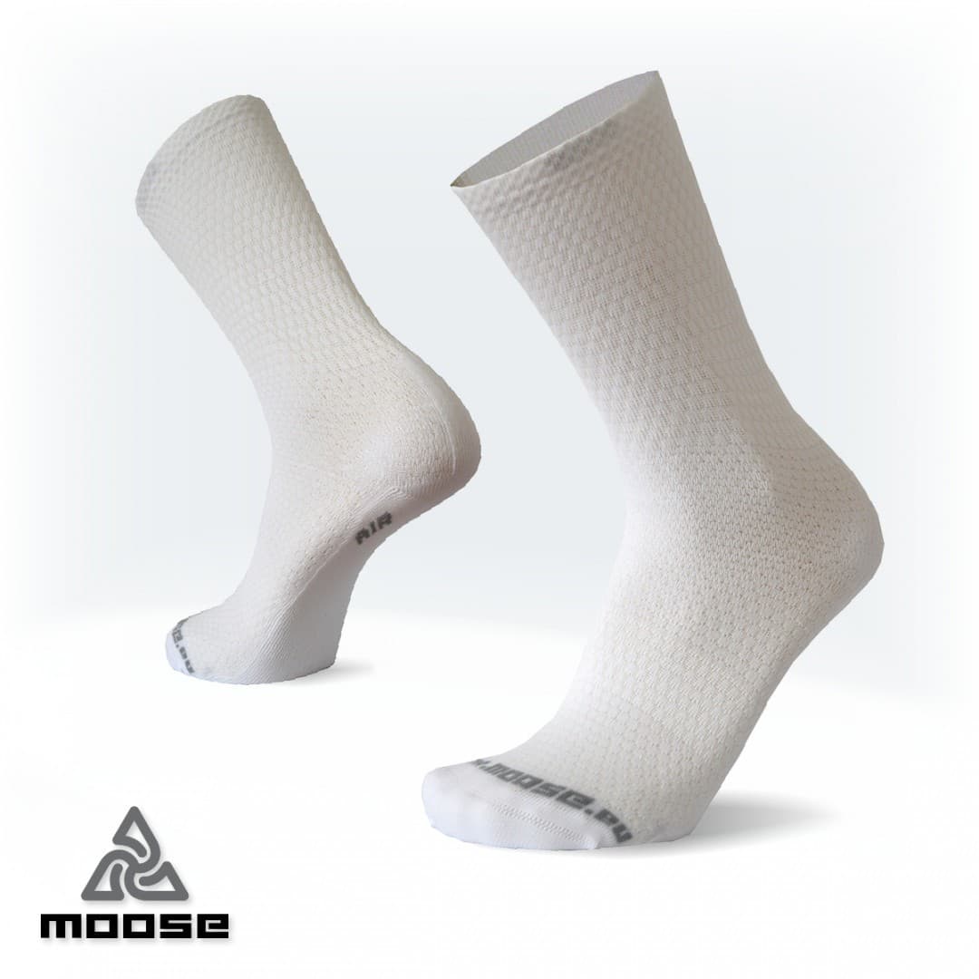 RACE AIR sportovní ponožky Moose bílá L