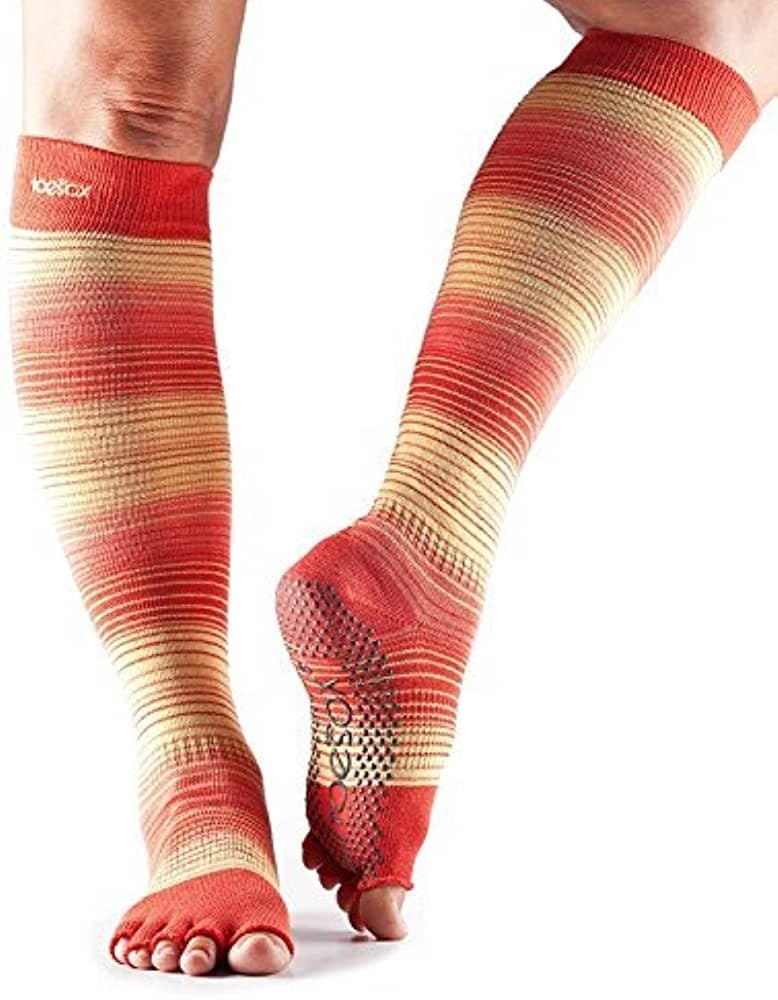 SCRUNCH KNEE prstové protiskluzové podkolenky ToeSox - SUNRISE