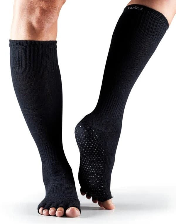 SCRUNCH KNEE bezprstové protiskluzové podkolenky ToeSox - BLACK L