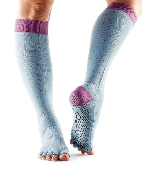 SCRUNCH KNEE bezprstové protiskluzové podkolenky ToeSox - POLKA M