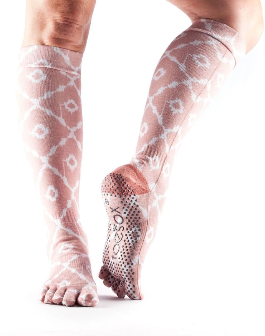 SCRUNCH KNEE bezprstové protiskluzové podkolenky ToeSox - SHINE M