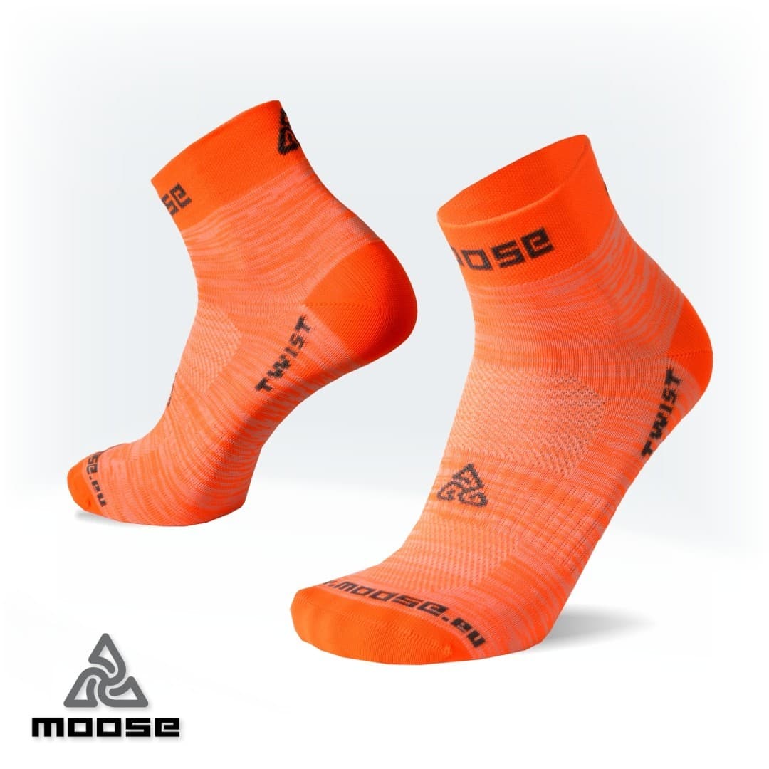 TWIST barevné funkční ponožky Moose oranžová L