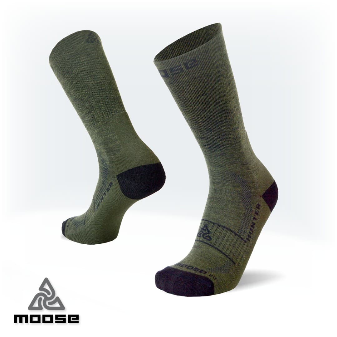 HUNTER MERINO outdoorové ponožky Moose zelená