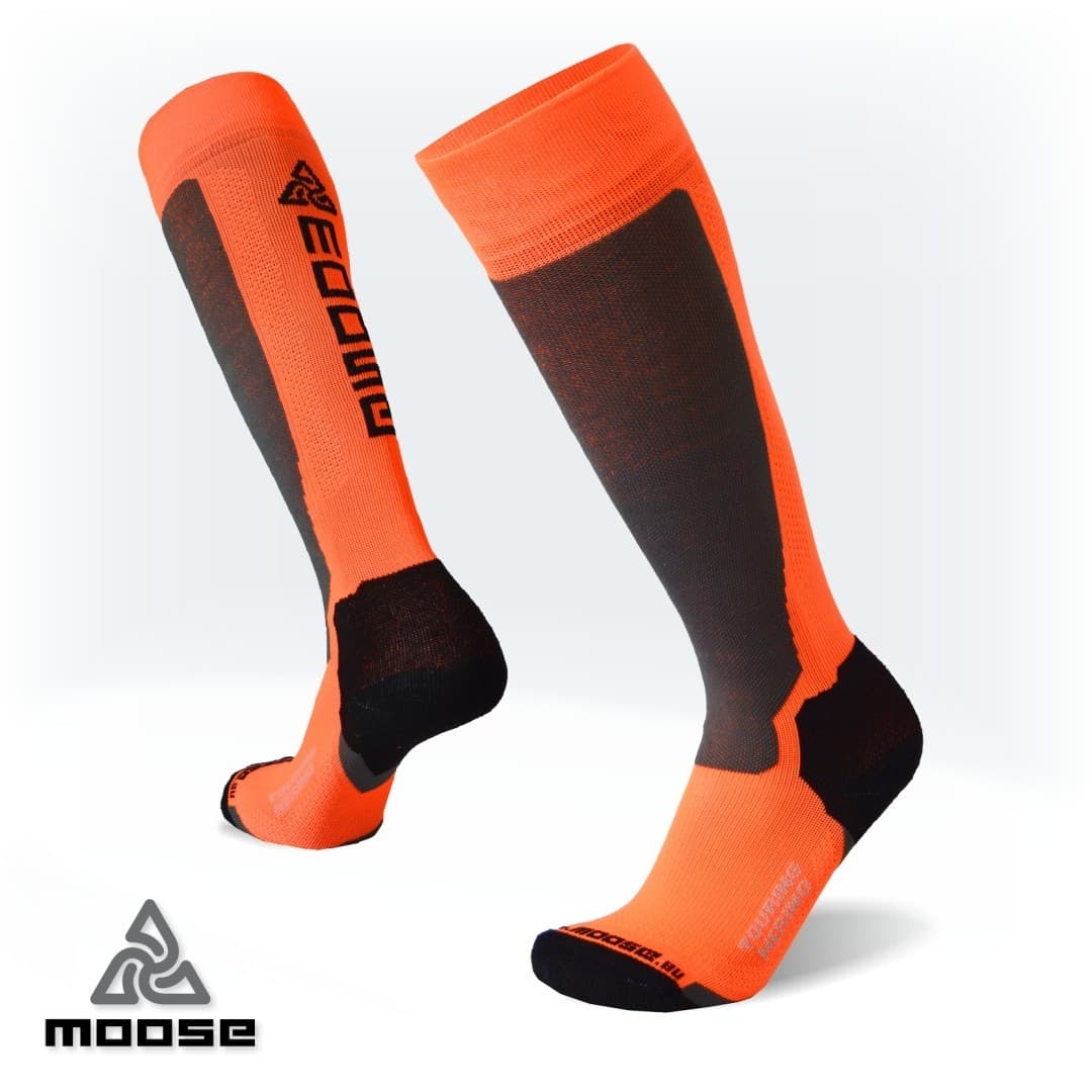 TOURING MERINO elastické funkční podkolenky Moose oranžová L