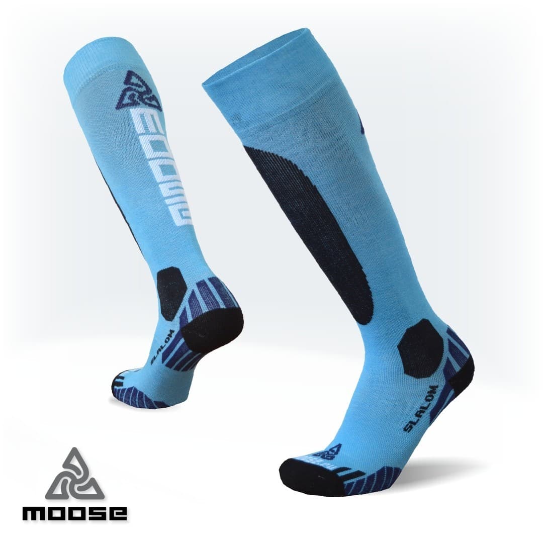 SLALOM MERINO prémiové lyžařské podkolenky Moose modrá L