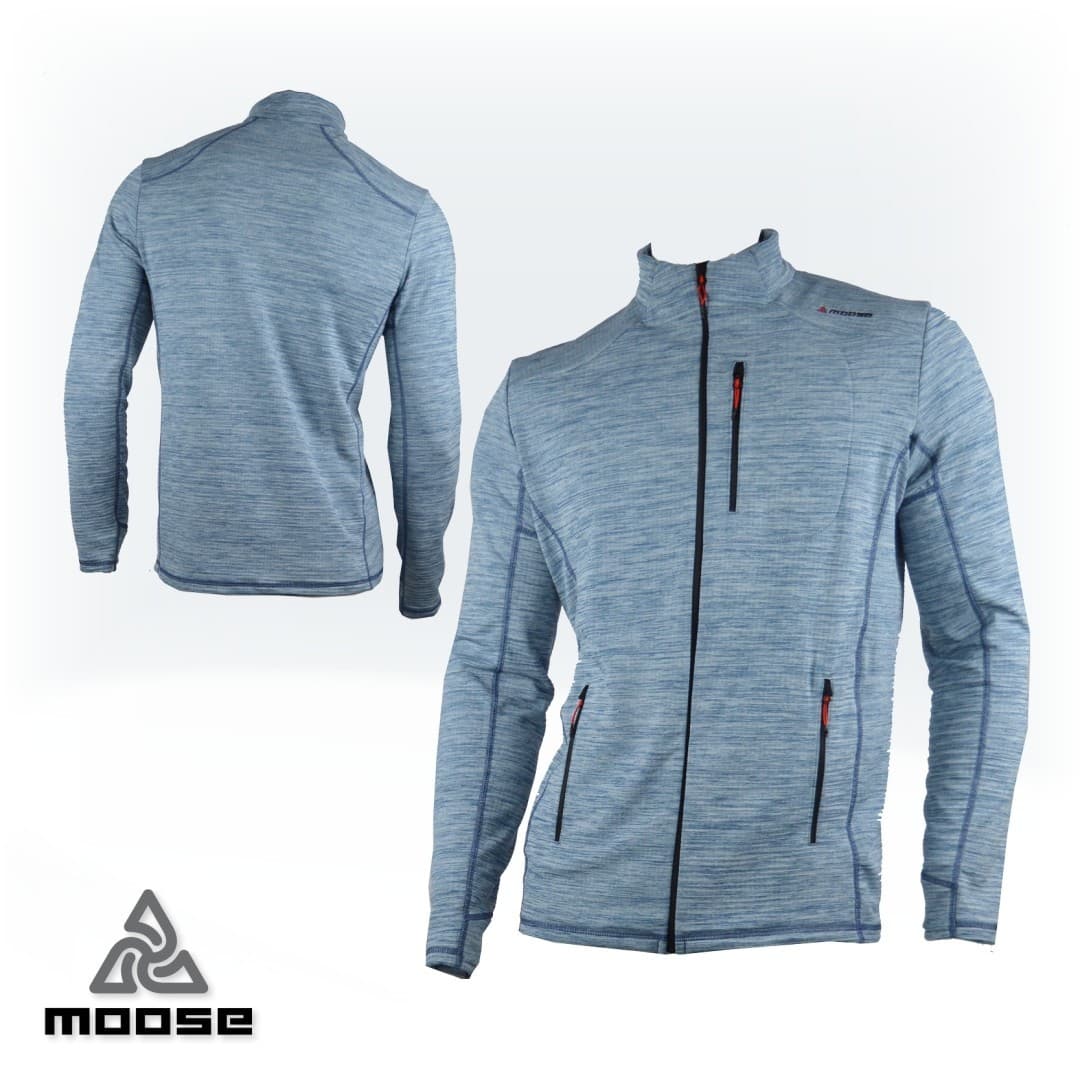 DOVRE MEN MERINO zimní mikina na zip Moose modrá