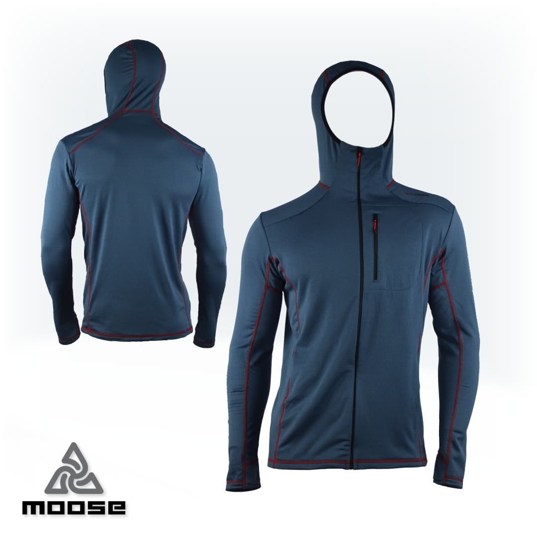 STELVIO HOODIE MEN funkční mikina s kapucí Moose červená L