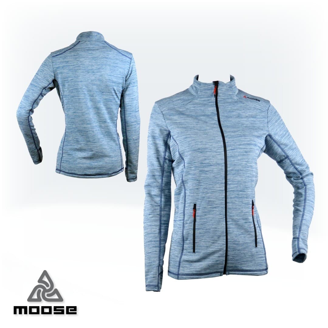 DOVRE WOMEN MERINO zimní mikina na zip Moose modrá