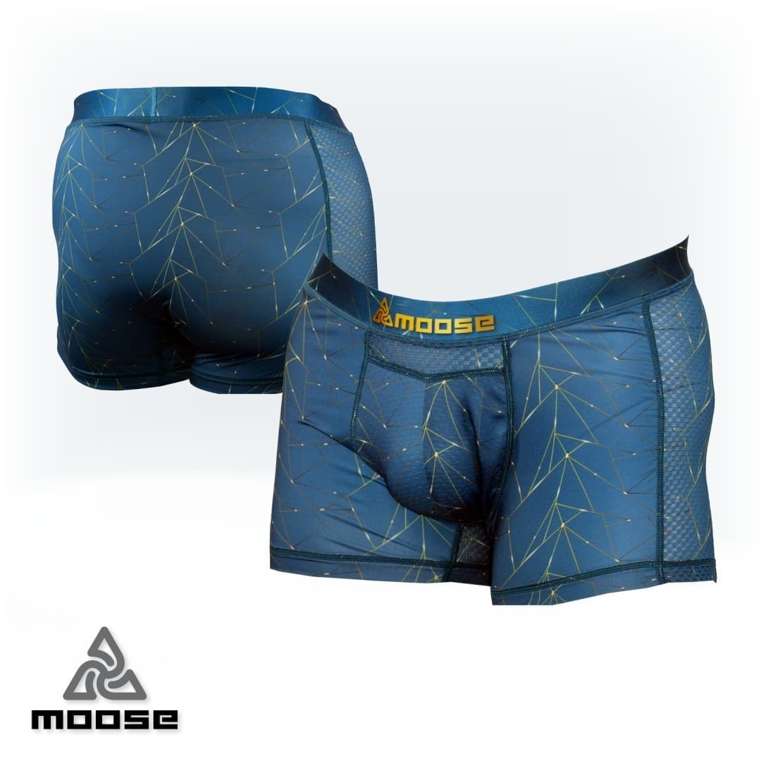 MIMOSA BOXER pánské funkční boxerky Moose tyrkysová L