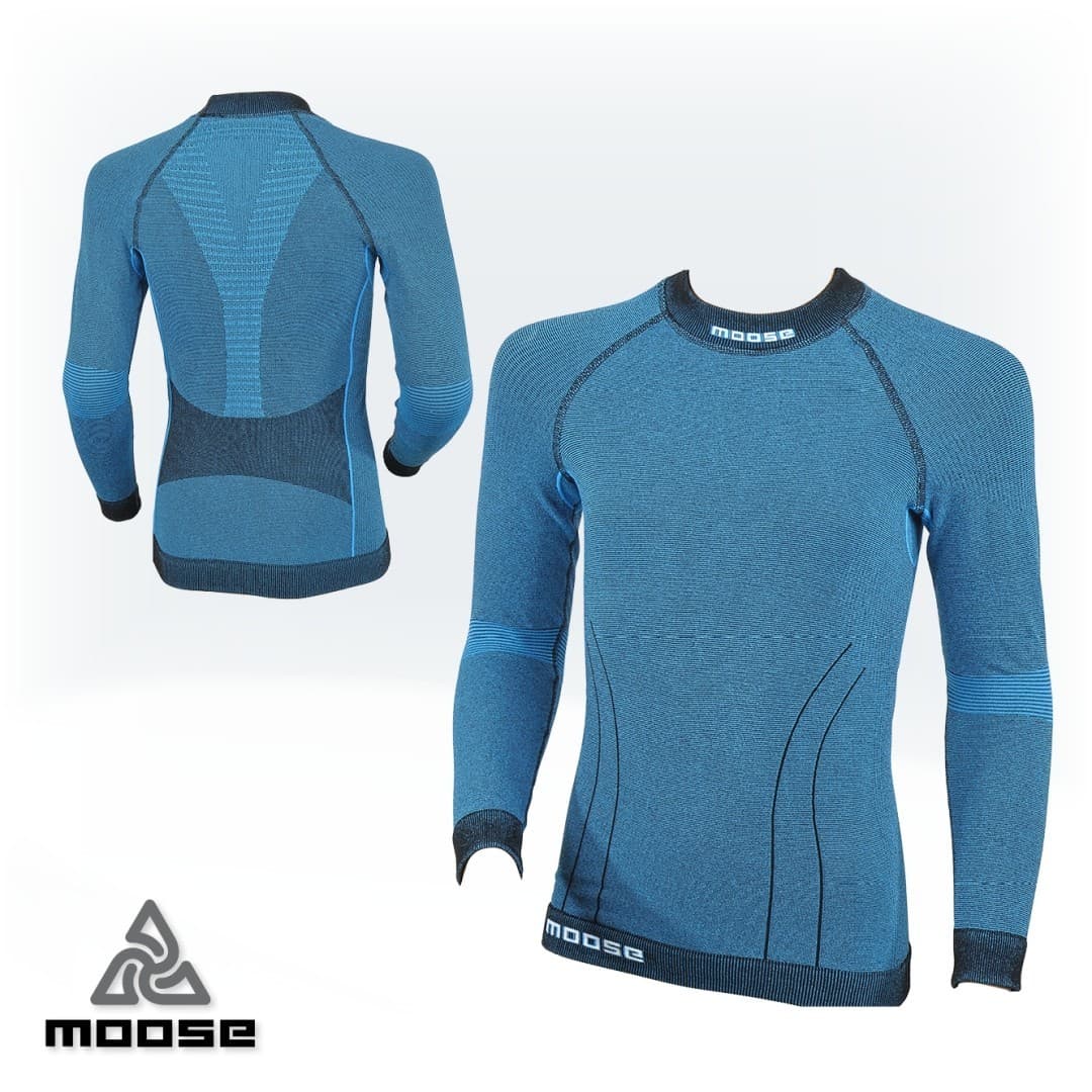 JUNIOR TEE LSL sportovní funkční prádlo Moose modrá 3XS / 2XS