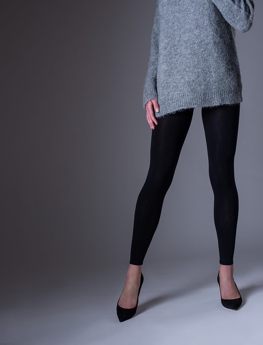 WINTER LEGGINS 200 DEN extra silné punčochové legíny Lady B černá