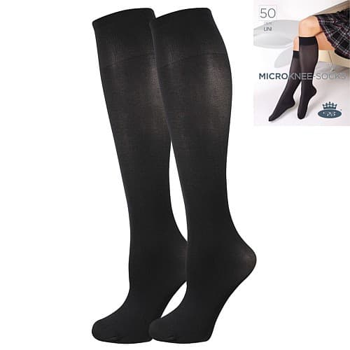 MICRO KNEE-SOCKS 50 DEN punčochové podkolenky Lady B - 6 párů UNI