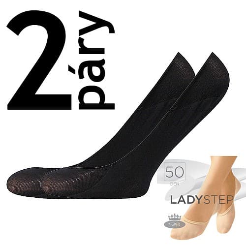 LADY STEP 2páry 50 DEN punčochové ťapky Lady B UNI