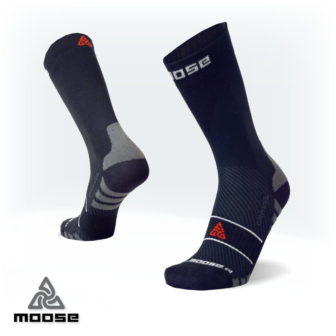 GRAVEL speciální cyklistické ponožky do terénu Moose černá L