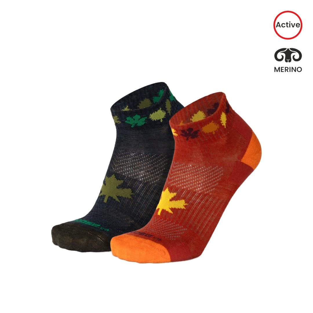 LUZY WOOD nízké merino ponožky Moose rezavá 3XL