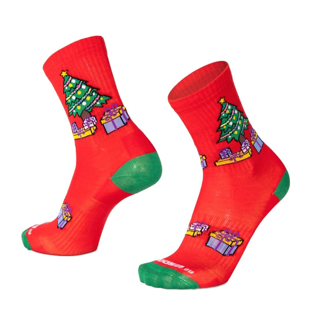BESKYD XMAS vánoční merino ponožky Moose červená