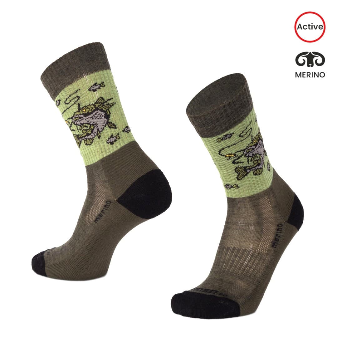 TATRAN CATFISH rybářské merino ponožky Moose zelená